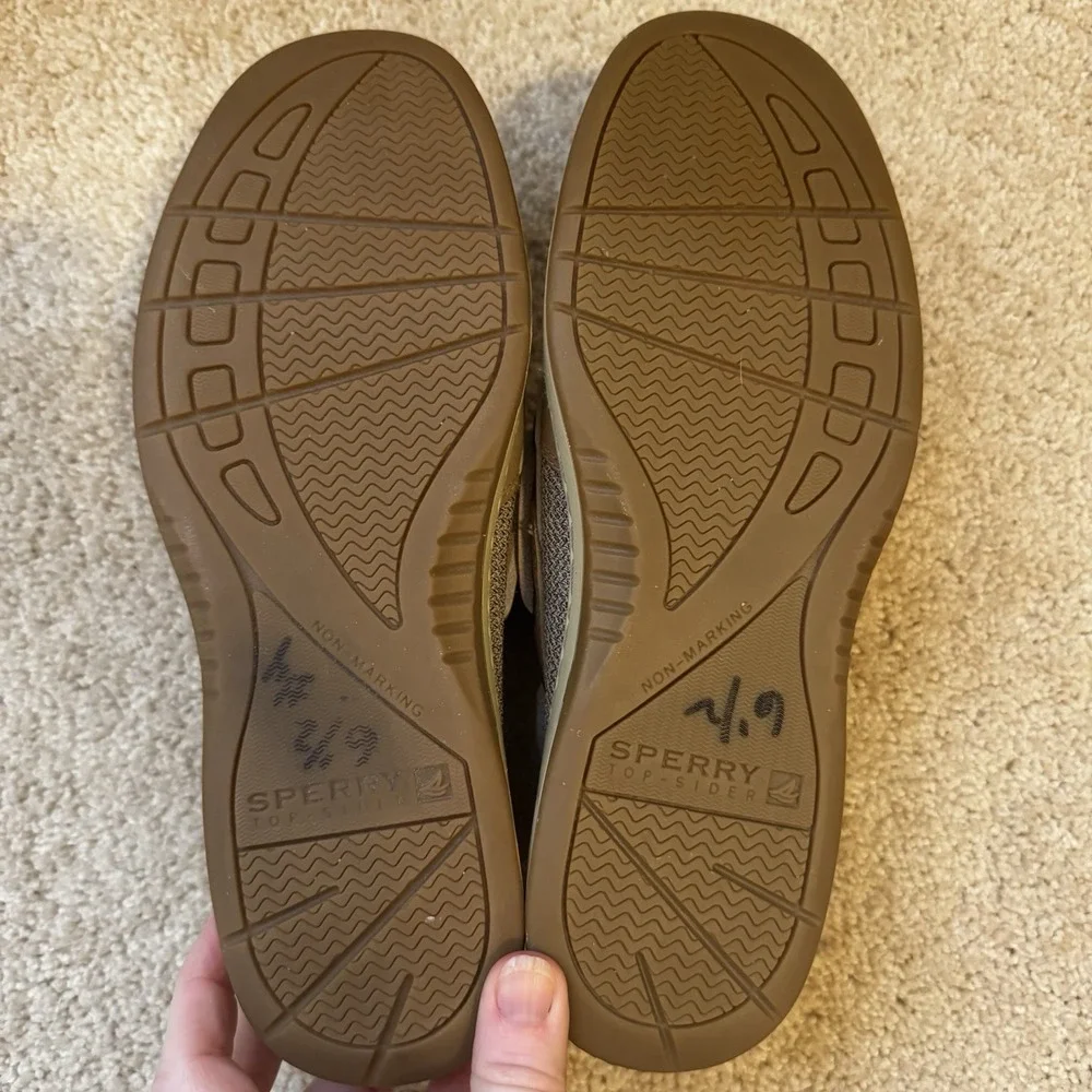Sperry Top-Siders Leather Women's Boat‎ Shoes In Size 6.5 New Oat And Linen